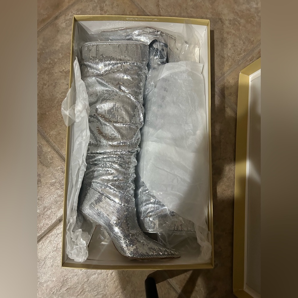 MSRP $325 MICHAEL MICHAEL KORS Luna Sequined Boot - Picture 6 of 7